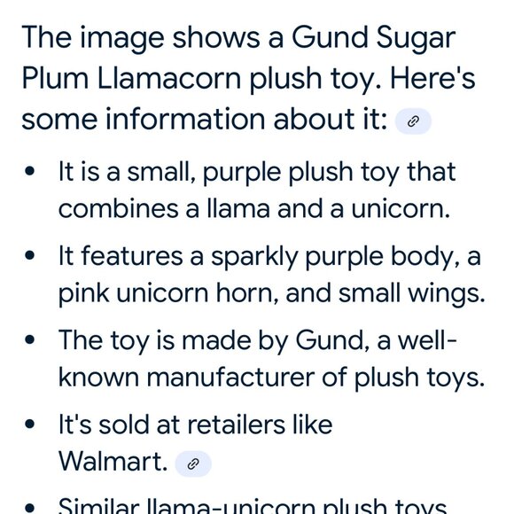 GUND Sugarplum Llamacorn Plush Toy Sparkly Body Rainbow Sparkle Wings 9" - Picture 7 of 9